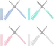 4 Pcs Pen Shape Scissors, Colorful Portable Scissors Student Kid Folding Station