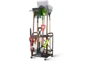 Garage Garden Tool Organizer with Wheels and Racks