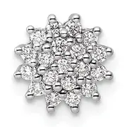 14k White Gold 1/4 Ct. Lab Grown Diamond VS/SI+ G+ Chain Slide Pendant