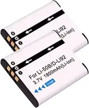 2X 1800mAh li50b li-50b Rechargeable Battery Pack for Olympus Li-50B Li-50C Tough 6000 6010 6020 8000 8010 D-750 D-755 D-760 Traveller SH-21 SH-25MR SP-720UZ SP-800 SP-800UZ SP-810 SP-810UZ SP-815UZ