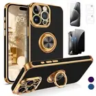 For iPhone 15 Pro Max Protective Case Cover+Tempered Glass Screen Protector Lens
