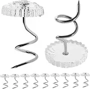 ERINGOGO 100pcs Upholstery Tack Strip Decorative Spiral Pins Metal Tacks for Furniture Bedskirt Sofa Drapery Pins