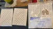 Printed Border 14 Ct Cross Stitch Fabric w. center for stitching (3 kinds avail)