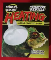 2 Pack, 75W Heating Nomo Frosted Lamp for Reptiles Basking Bulb Model ND-05