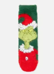 Grinch Cosy Socks Slipper Bed Sock Gripper Sole