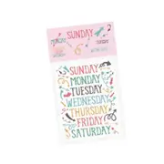 5 Sheets/Pack Monday to Sunday 7 Days Paper Decorative Stickers Stick Label