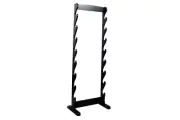 8 Sword Floor Display Stand - Black Lacquered Wood - 39.5" Height