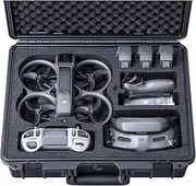 Lykus Titan AT200 Waterproof Hard Case for DJI Avata 2,Goggles 3,RC Motion 3,FPV Remote Controller 3, Support Up to 7 Batteries [CASE ONLY]