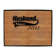 Husband Since 2011 - Funny Novelty Doormat Man Cave Floor mat