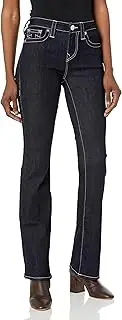 [True Religion] Women's Misses Curvy Yoke Midrise Bootcut Jean