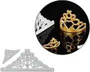 Wixine 2Pcs Crown Chocolate Mold Silicone Mold Fondant Pastry Baking Decor Tools