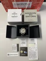New Omega x Swatch Mission to Saturn MoonSwatch Speedmaster With Receipt