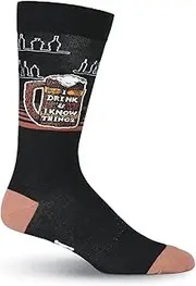 [K. Bell] Men's Play on Words Novelty Crew Socks