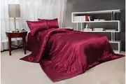 Satin Bed Sheet Set - King Size Wine