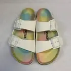 Birkenstock New w/ Box Arizona White Birkibuc Ombre Vegan Footbed N Select Size