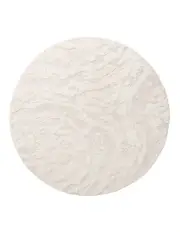 [Miss Amara] Aurora Abstract Textured Round Rug in Cream