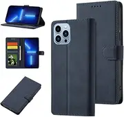 YocoverTech for iPhone 15 Pro Max Wallet Case,for iPhone 15 Pro Max Case[6.7"] Retro Matte PU Leather Wallet Flip Cover with RFID Blocking Card Slots Magnetic Closure Kickstand Cover-Navy Blue