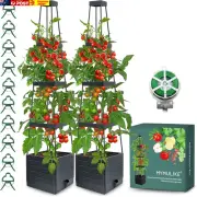 Raised Garden Bed Planter Box with Trellis, 58” Tomato Cage Planter Raised Garde