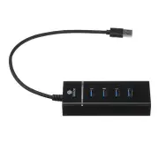 HUB7 Aluminum Alloy High Speed Extension USB 3.0 to 4-Port USB 3.0 OTG HUB Adapter