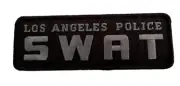 LOS ANGELES CALIFORNIA RECTANGLE SWAT VEST STRAP PATCH BLACK OBSOLETE (PD13)