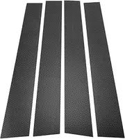 X AUTOHAUX 4 Pcs Front Left Right Car Door Pillar Window Trim for Toyota 4Runner 2010-2023 Plastic Carbon Fiber