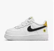 Toddler's Nike Force 1 LV8 White/Black-Dark Sulfur (DM4254 100) Size 10C