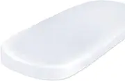 Satin Bassinet Sheet Soft Silk Bassinet Sheets for Baby Hair, Fit for Oval Rectangle and Hourglass Bassinet Mattress, Fitted Bassinet Sheets for Baby Girl Boy White Bassinet Sheets