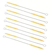 10Pcs 8"x5/16" Drinking Straw Cleaning Brush Nylon Cleaning Bottle Brush Yellow