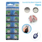 10PCS AG13 LR44 A76 1.55V Button Batteries For Watch Toys Remote Cell Coin