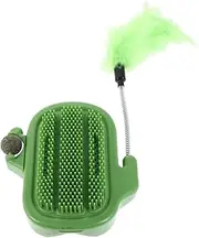 Cat Scratcher Kitten Grooming Comb Cat Corner Scratcher for Wall Kitten Massage Comb Practical Pet Accessory Pet Grooming Brush Pp Green