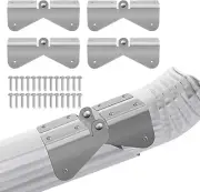 4 Pack Gutter Extension Hinge Stainless Steel Downspout Extension Flip-Up Hin...