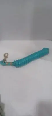 New Horse Lead Line With Brass Snap. Teal/Turquoise
