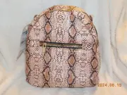 Cruise Club brown, tan & black snake print Mini Backpack NWT
