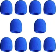 Ronyme 10 Pieces Microphone Cover Foam Mic Cover Sturdy Thicked Protection Windscreen for Parties KTV Broadcasting Singing Speeches, Blue