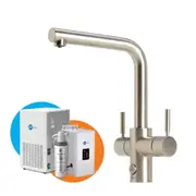 InSinkErator Multitap 4N1 Chilled L Shape - Brushed Steel