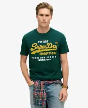 Duo Vintage Logo Tee | Dark Pine Green