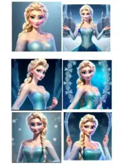 Elsa Frozen Tags Junk Journal Scrapbook USA Seller
