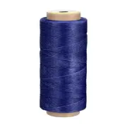 Leather Sewing Thread 186 Yards 210D/1mm Polyester Waxed Cord, Dark Blue