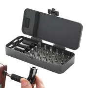 24 In 1 Magnetic Ratcheting Screwdriver Set Precision Repair Tools Kit Steel Construction Portable Case