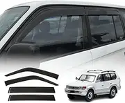 OAD4X4 Weathershields Compatible with Toyota Land Cruiser Prado 90 95 1996-2002, Weather Shields Window Visors Wind Deflectors Sun Rain Guard 4PCS Set