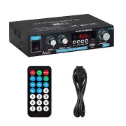 AK35 Mini Bluetooth Stereo AUX FM Audio Amplifier Car Home Marine HiFi Music AMP