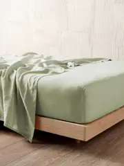 LINEN HOUSE NIMES SHEET SET - WASABI