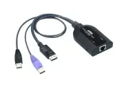 Aten KA7189 USB DisplayPort Virtual Media KVM Adapter Support Smart Card Reader