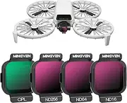 CPL & ND Filters for DJI Flip Fly More Combo RC 2, 4 Pack - CPL, ND16, ND64, ND256, ND Filter Set Compatible with Flip Drone Lens Accessories