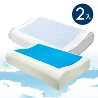 在飛比找Yahoo奇摩購物中心優惠-亞曼達Amanda 沁涼凝膠釋壓記憶枕 枕頭 -人體工學型(