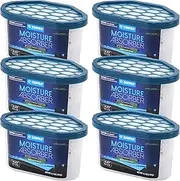 [Zarpax] Moisture Absorber Activated Charcoal 6.5 oz/185g | Removes Moisture, Damp, Humidity & Odors | Odor Absorber | Moisture Trap for Bathroom, Closet, Kitchen & Small Spaces | Set of 6
