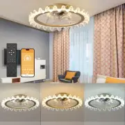 Ceiling Fan with Lights, Flush Mount Gold Ceiling Fan with Lights and Remote,...
