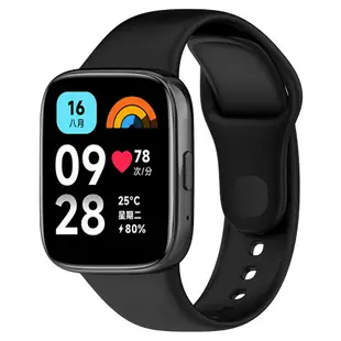 【反扣式矽膠錶帶】適用於 Redmi Watch 3 紅米手錶 3 Active Lite 腕帶 替換錶帶 紅米3 青春版