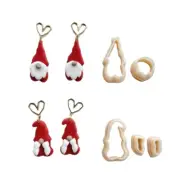 5Pcs Christmas Themed Clay Cutter Clay Earring Cutter for Jewelry Making
