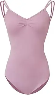 [ROYAL SMEELA] Ballet jersey with bra women's spaghetti straps ballet dance jerseys nylon body women ballet body adult ballet dance jersey ballerina body ballet dance body for women sexy dance body